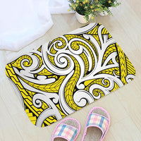 Polynesian Maori Ethnic Ornament Yellow Hawaii Door Mat Door Mat Yellow - Polynesian Pride