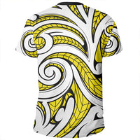 Polynesian Maori Ethnic Ornament Yellow T Shirt - Polynesian Pride
