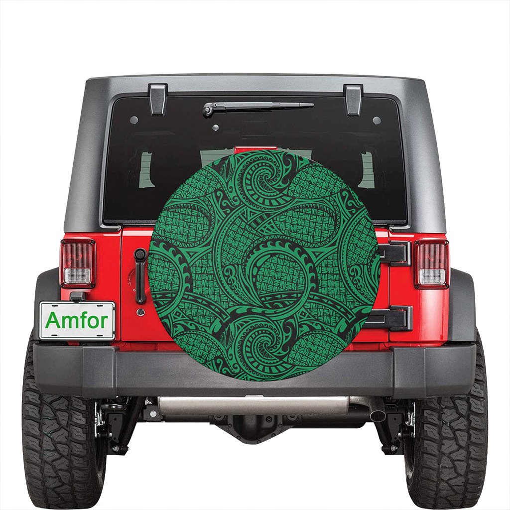 Polynesian Maori Lauhala Green Hawaii Spare Tire Cover - Polynesian Pride