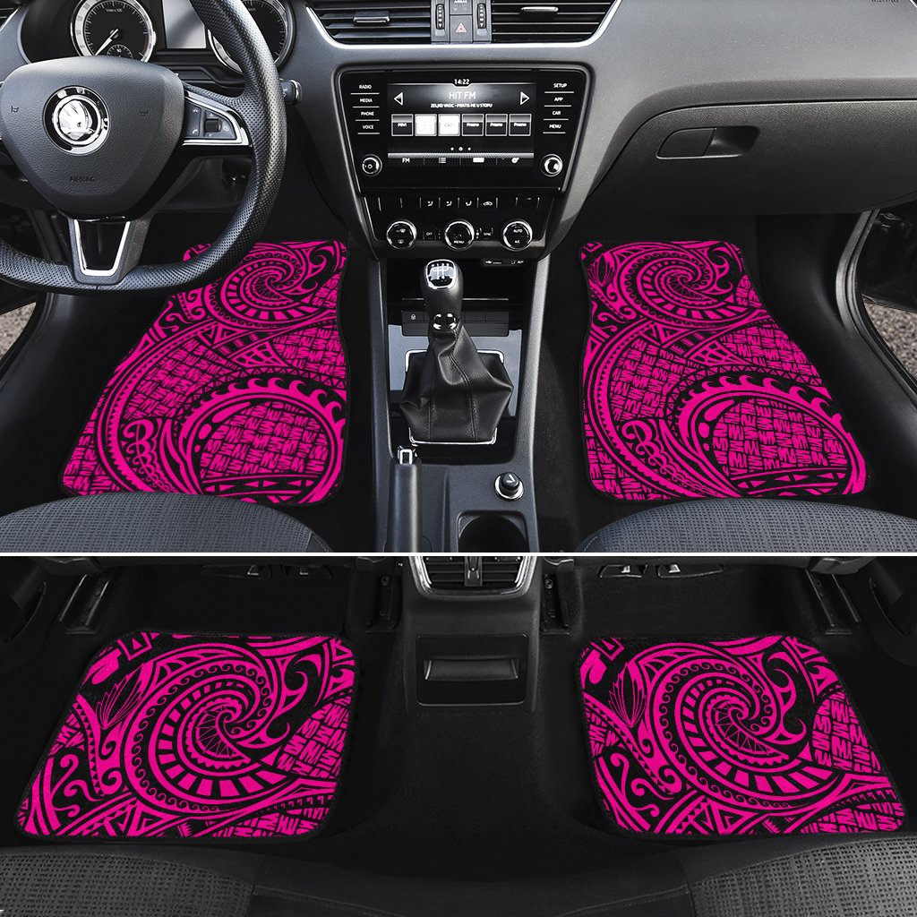 Polynesian Maori Lauhala Pink Hawaii Car Floor Mats Pink One Size - Polynesian Pride