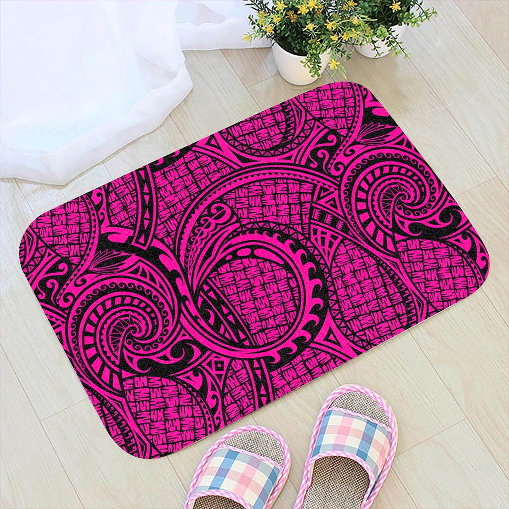 Polynesian Maori Lauhala Pink Hawaii Door Mat Door Mat Pink - Polynesian Pride