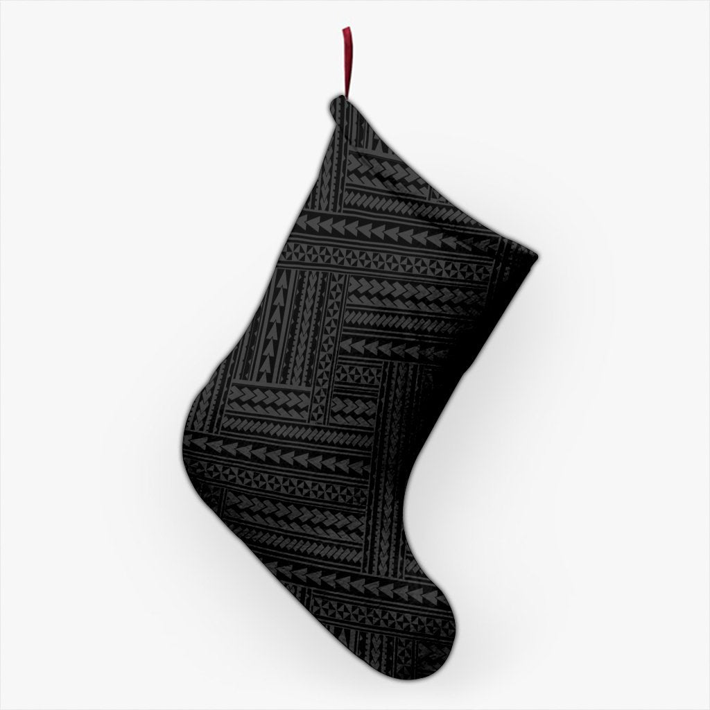 Polynesian Nation Gray Christmas Stocking 26 X 42 cm Gray Christmas Stocking - Polynesian Pride