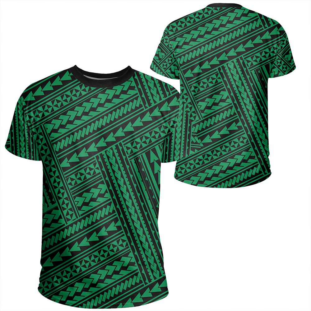 Polynesian Nation Green T Shirt Unisex Polyester - Polynesian Pride