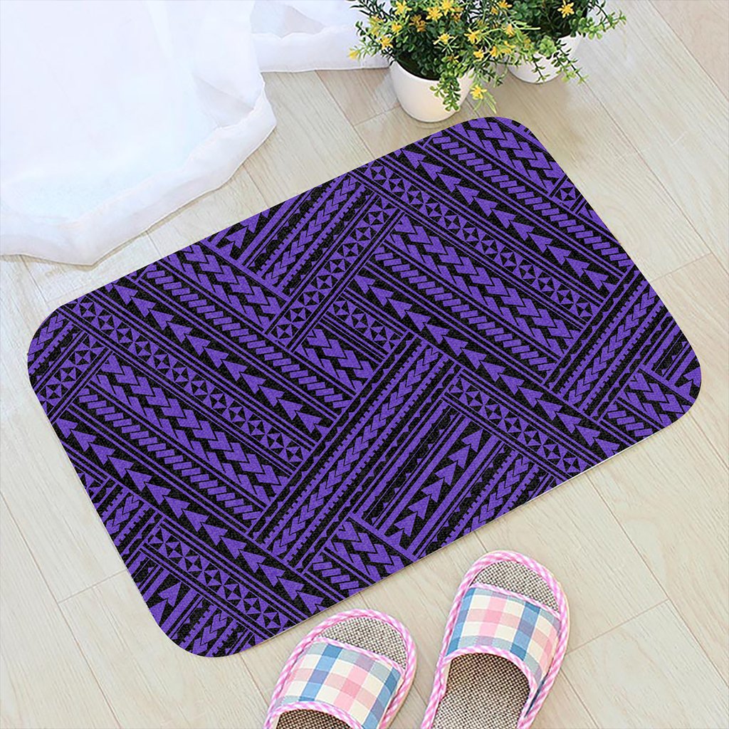 Polynesian Nation Violet Hawaii Door Mat Door Mat Black - Polynesian Pride