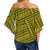 Polynesian Nation Yellow Hawaii Women's Off Shoulder Wrap Waist Top - Polynesian Pride