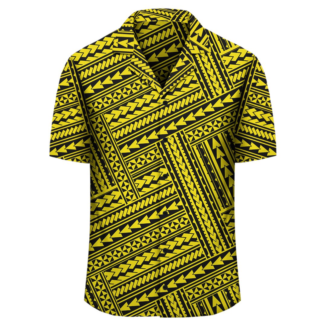Polynesian Nation Yellow Hawaiian Shirt - Polynesian Pride