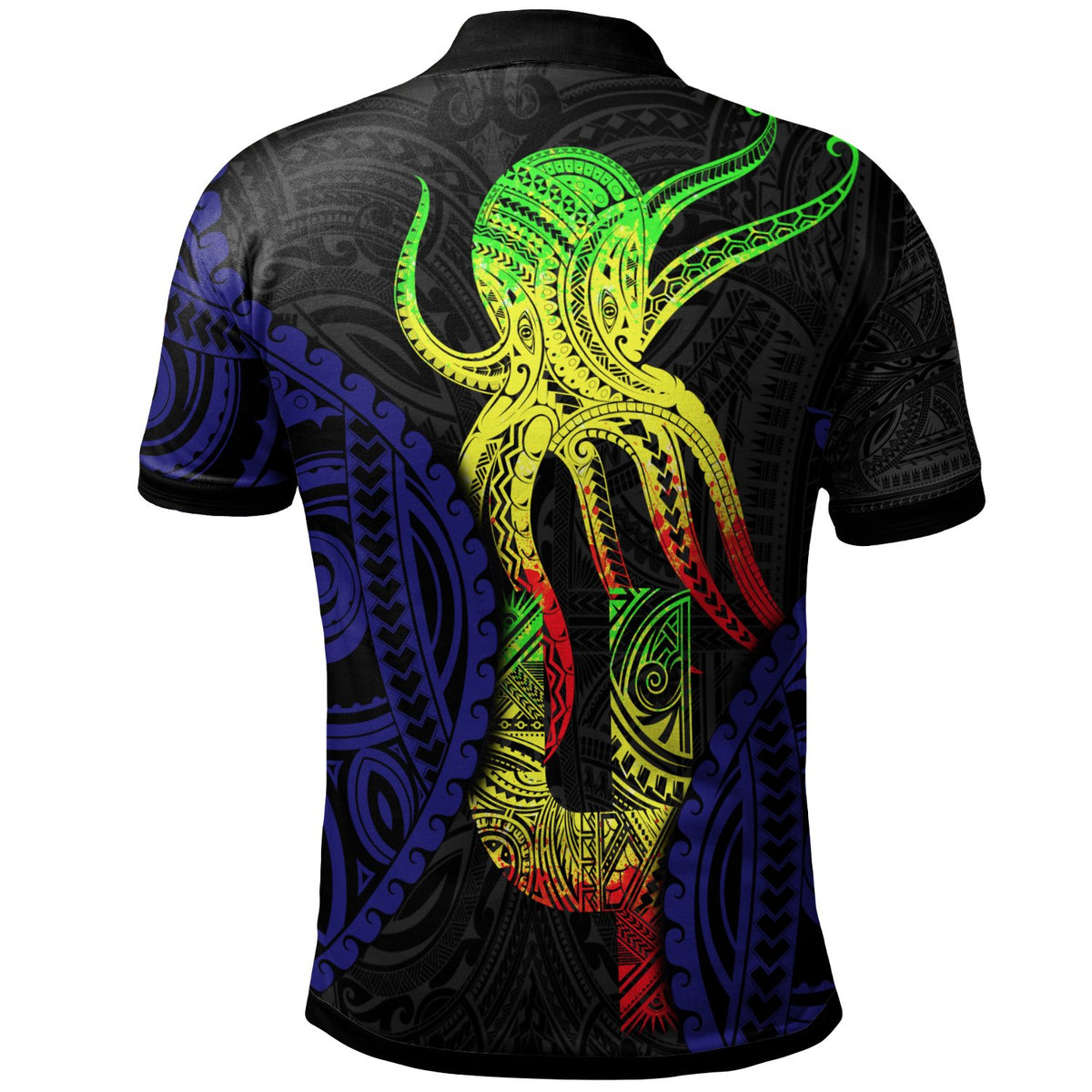 Polo Shirt Polynesian Octopus Number Style Four - Polynesian Pride
