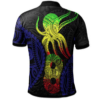 Polo Shirt Polynesian Octopus Number Style Eight - Polynesian Pride