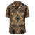 Polynesian Plumeria Mix Gold Black Hawaiian Shirt - Polynesian Pride