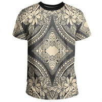 Polynesian Plumeria Mix Gray T Shirt - Polynesian Pride