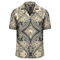 Polynesian Plumeria Mix Gray Hawaiian Shirt - Polynesian Pride