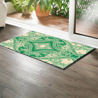 Polynesian Plumeria Mix Green Hawaii Door Mat - Polynesian Pride