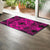 Polynesian Plumeria Mix Pink Black Hawaii Door Mat - Polynesian Pride