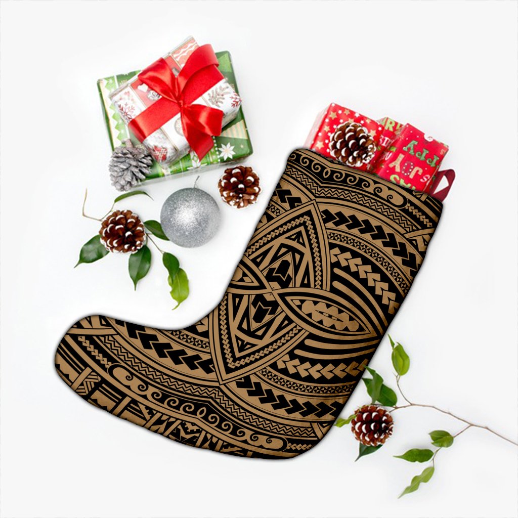 Polynesian Seamless Gold Christmas Stocking - Polynesian Pride