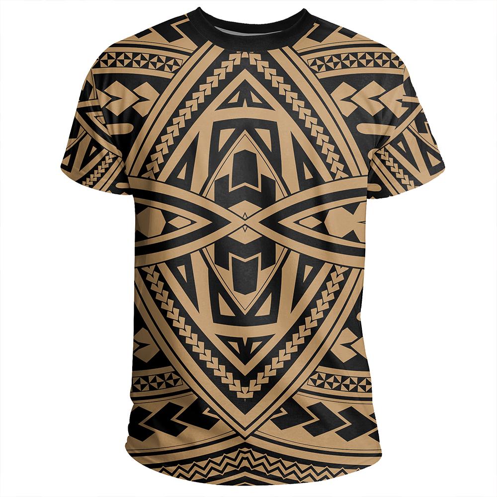 Polynesian Seamless Gold T Shirt - Polynesian Pride
