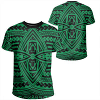 Polynesian Seamless Green T Shirt Unisex Polyester - Polynesian Pride