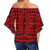 Polynesian Seamless Red Hawaii Women's Off Shoulder Wrap Waist Top - Polynesian Pride