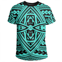 Polynesian Seamless Turquoise T Shirt - Polynesian Pride