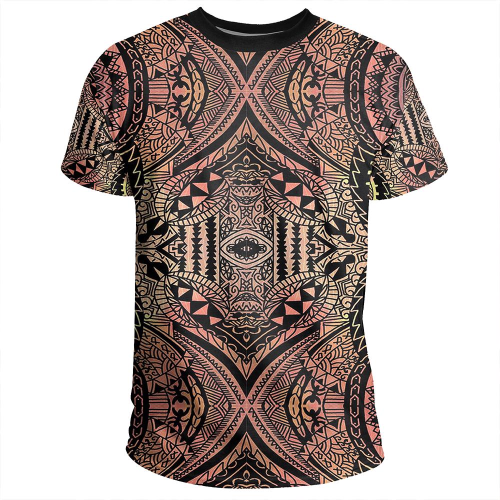 Polynesian Symmetry Brown T Shirt - Polynesian Pride