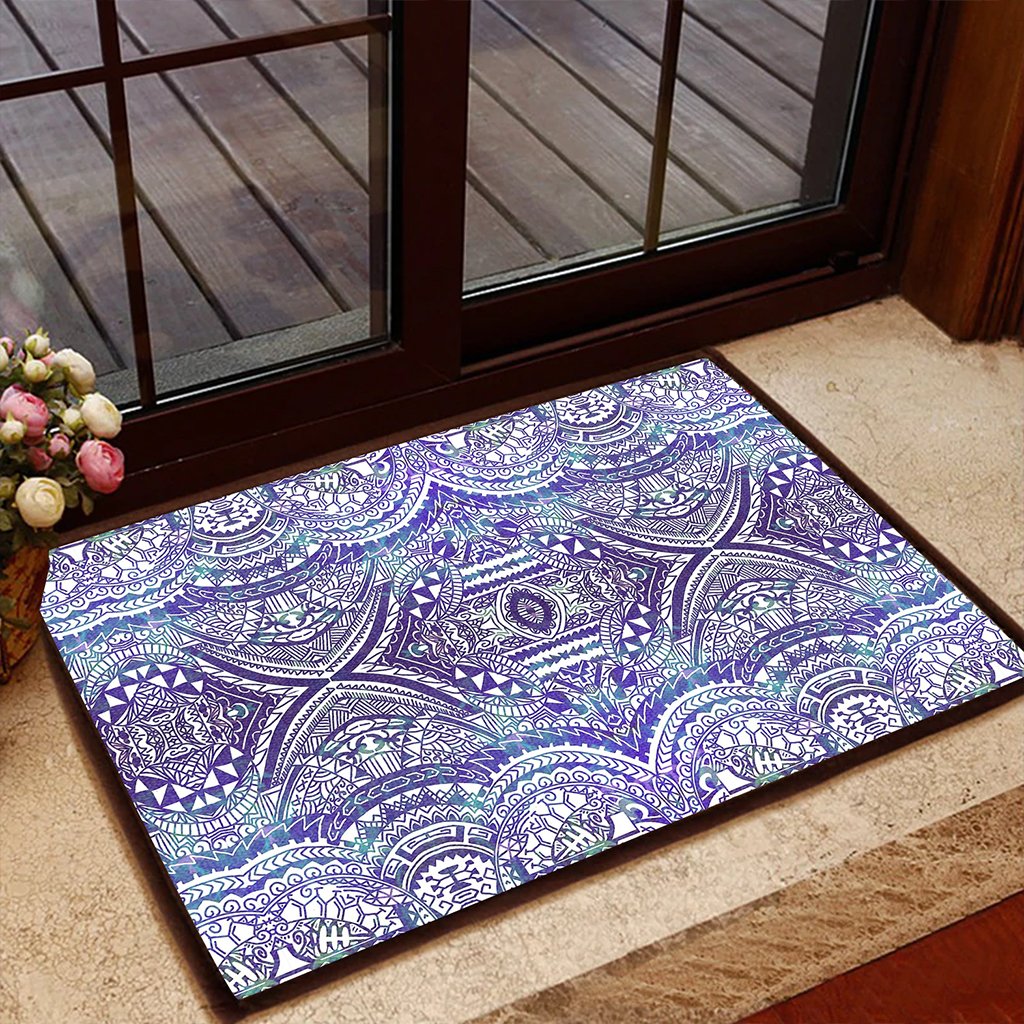Polynesian Symmetry Gardient Violet Hawaii Door Mat - Polynesian Pride