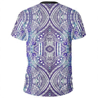 Polynesian Symmetry Gardient Violet T Shirt - Polynesian Pride