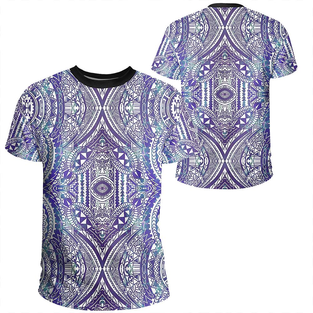 Polynesian Symmetry Gardient Violet T Shirt Unisex Polyester - Polynesian Pride