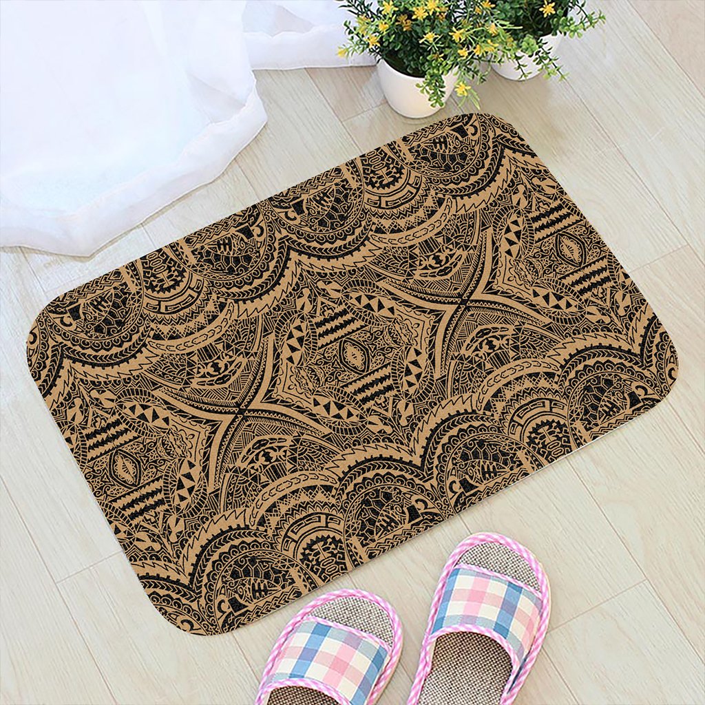 Polynesian Symmetry Gold Hawaii Door Mat Door Mat Gold - Polynesian Pride