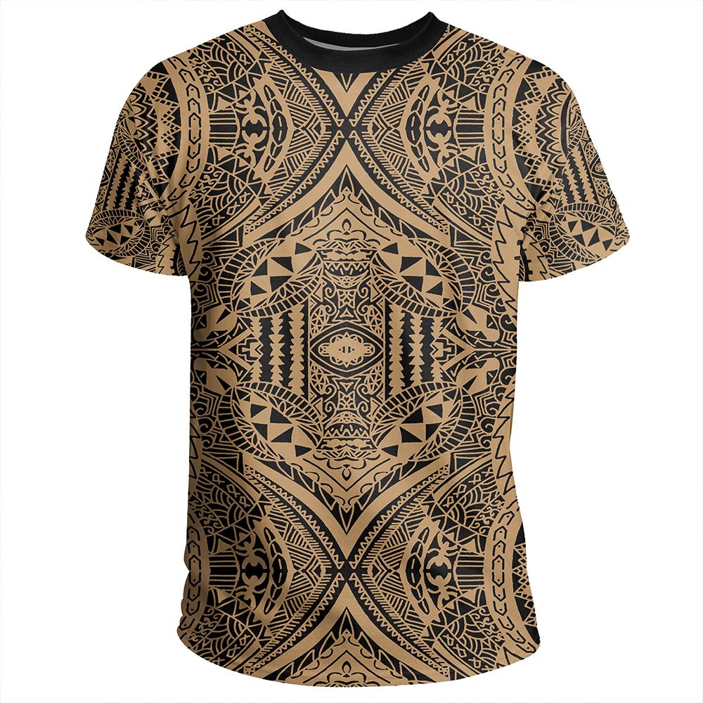 Polynesian Symmetry Gold T Shirt - Polynesian Pride