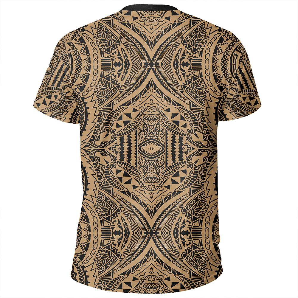 Polynesian Symmetry Gold T Shirt - Polynesian Pride