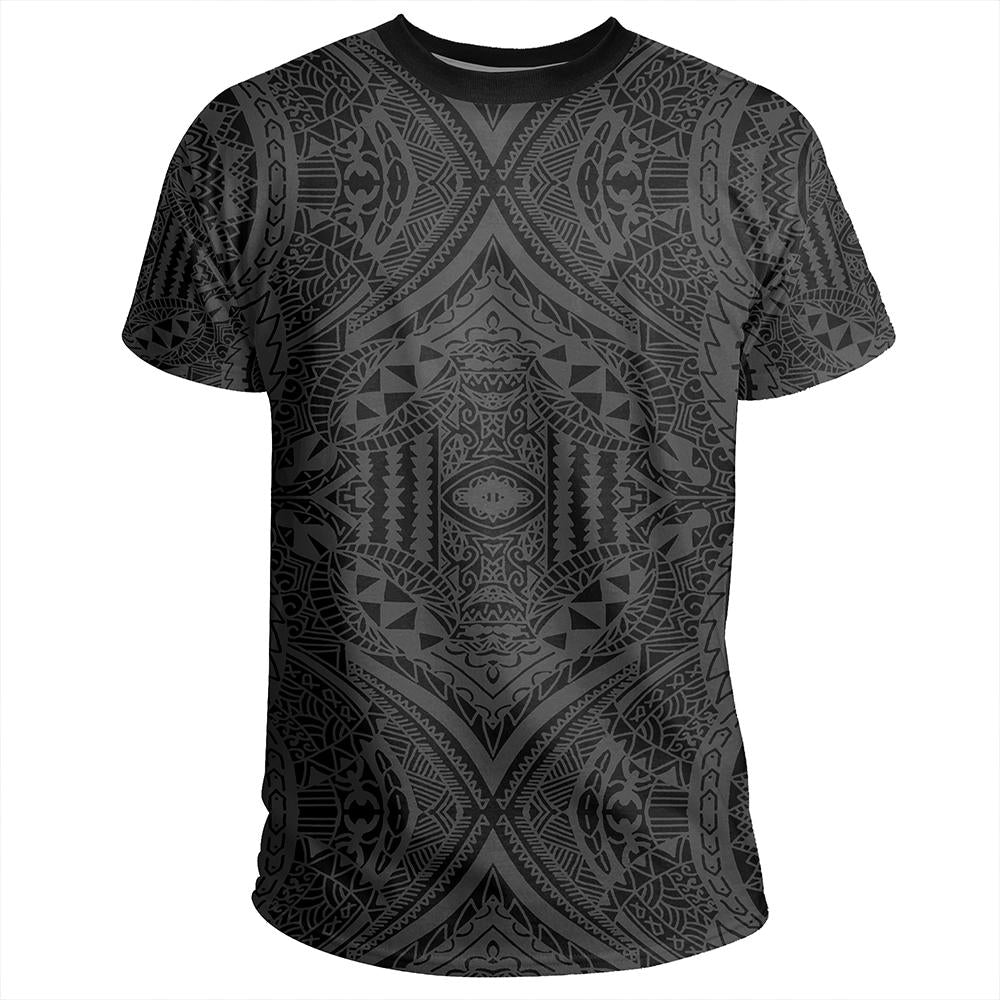 Polynesian Symmetry Gray T Shirt - Polynesian Pride