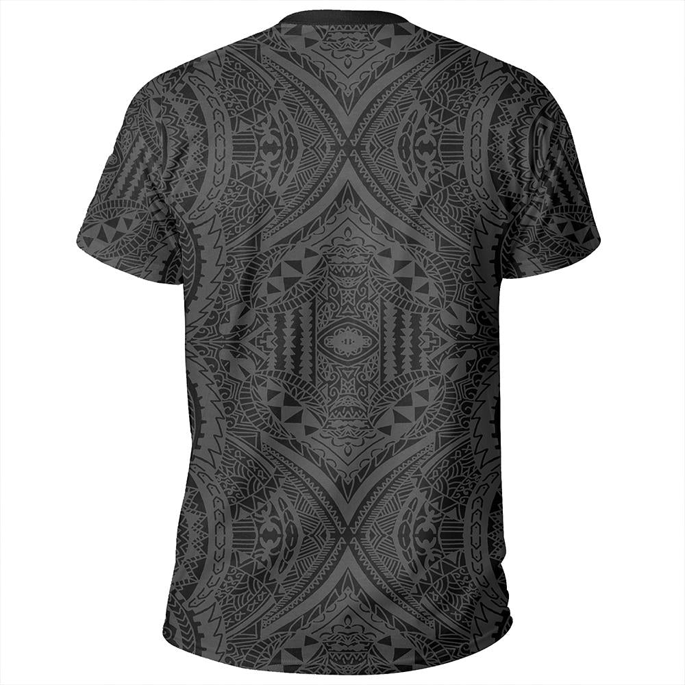 Polynesian Symmetry Gray T Shirt - Polynesian Pride