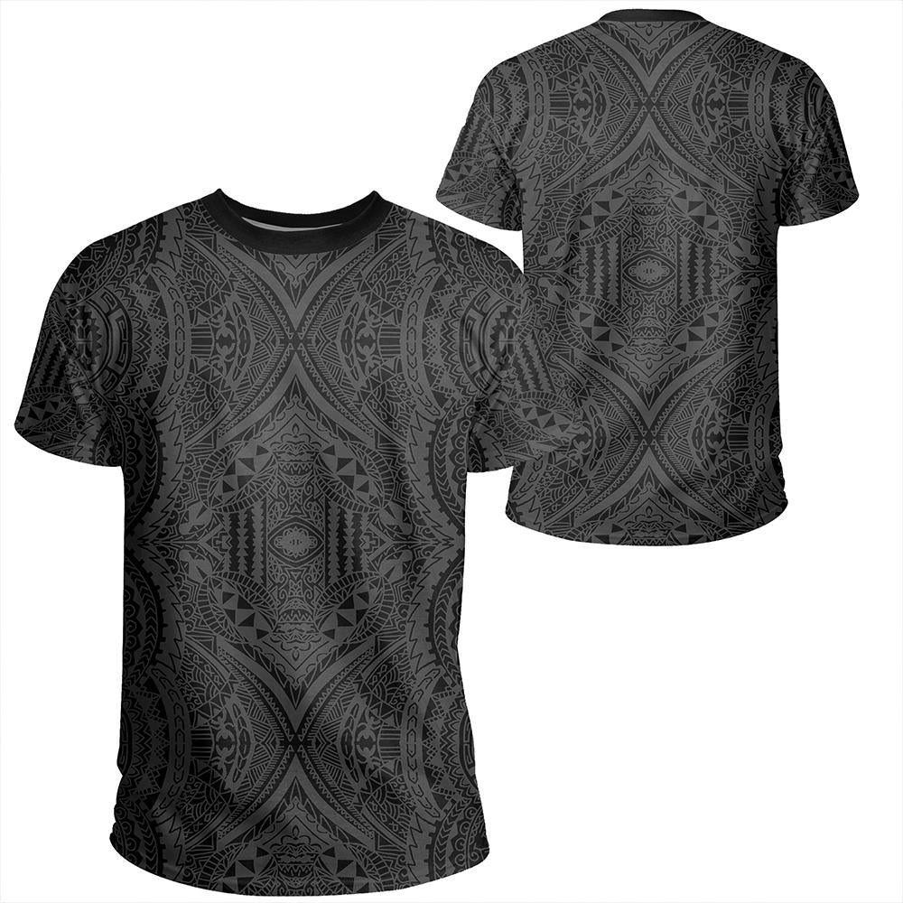 Polynesian Symmetry Gray T Shirt Unisex Polyester - Polynesian Pride