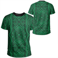Polynesian Symmetry Green T Shirt Unisex Polyester - Polynesian Pride
