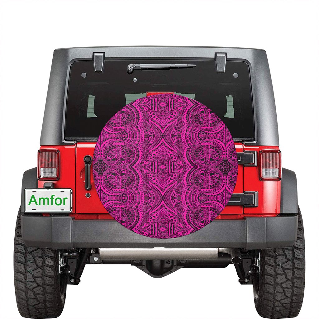 Polynesian Symmetry Pink Hawaii Spare Tire Cover - Polynesian Pride