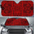 Polynesian Symmetry Car Sun Shade Auto Sun Shade Universal Fit Red - Polynesian Pride