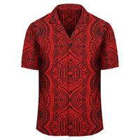 Polynesian Symmetry Red Hawaiian Shirt - Polynesian Pride