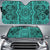 Polynesian Symmetry Car Sun Shade Auto Sun Shade Universal Fit Turquoise - Polynesian Pride