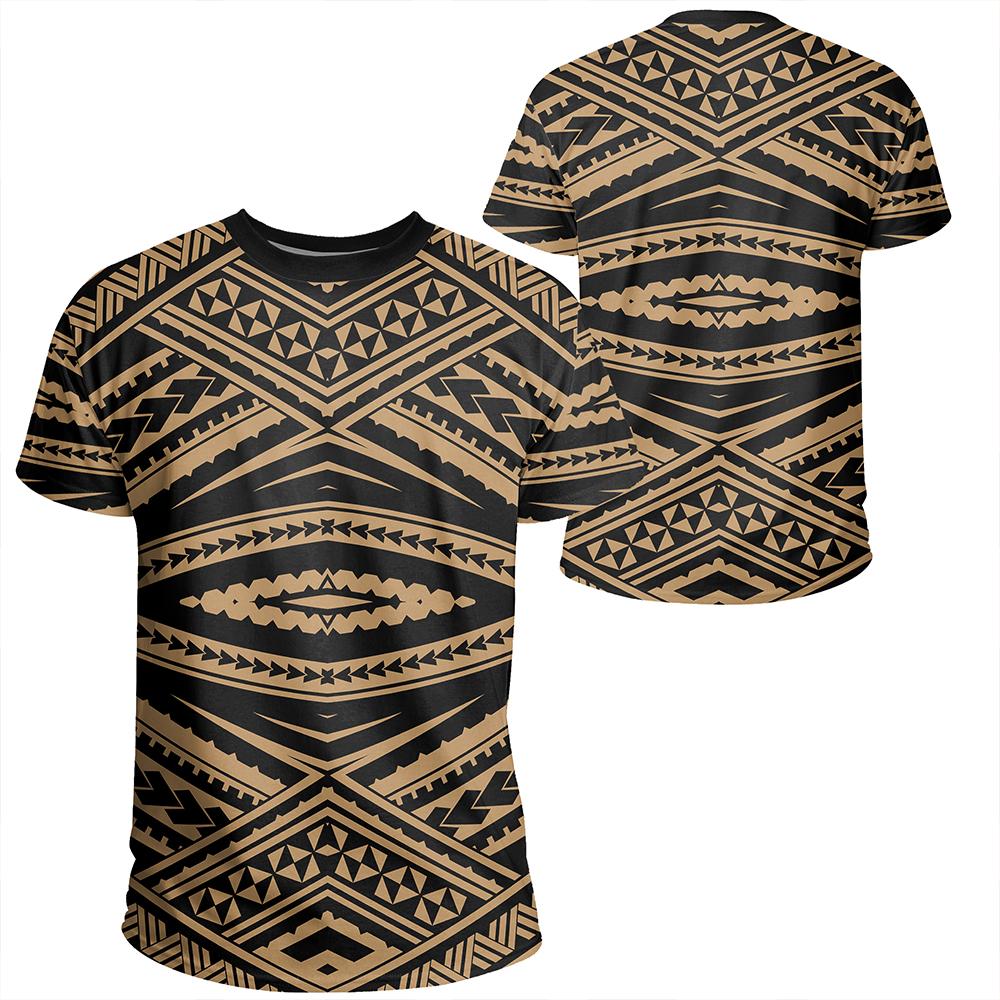 Polynesian Tatau Gold T Shirt Unisex Polyester - Polynesian Pride