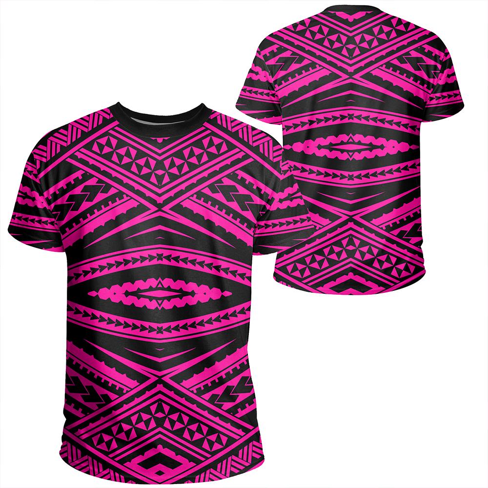 Polynesian Tatau Pink T Shirt Unisex Polyester - Polynesian Pride