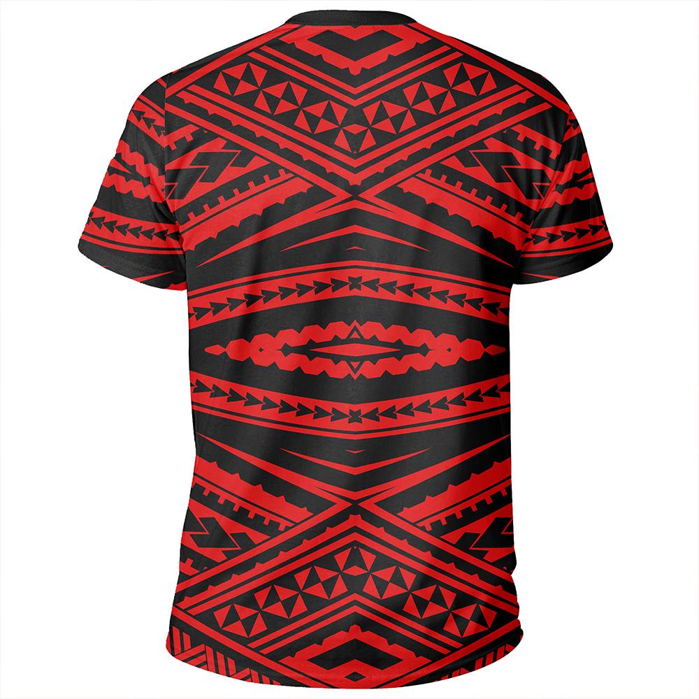Polynesian Tatau Red T Shirt - Polynesian Pride