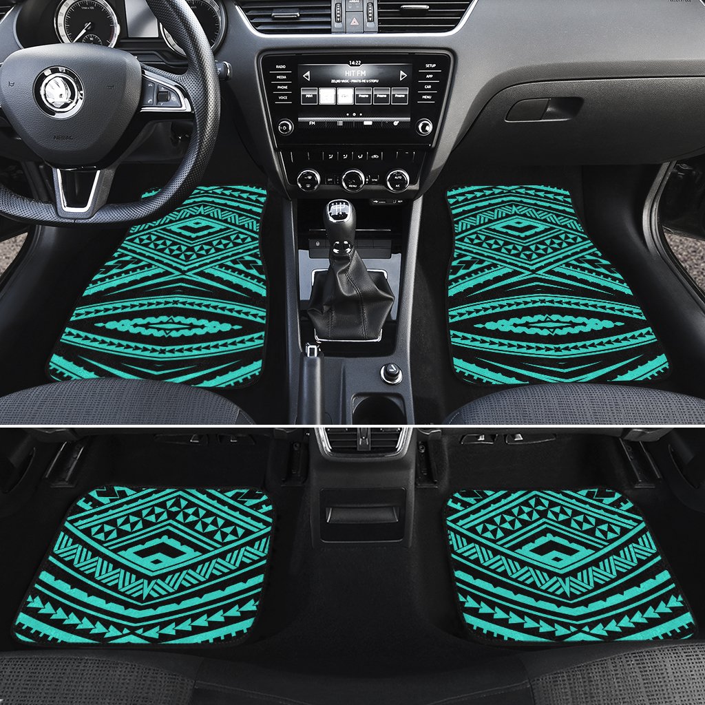 Polynesian Tatau Turquoise Hawaii Car Floor Mats Turquoise One Size - Polynesian Pride