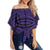 Polynesian Tatau Violet Hawaii Women's Off Shoulder Wrap Waist Top Violet Female - Polynesian Pride