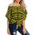 Polynesian Tatau Yellow Hawaii Women's Off Shoulder Wrap Waist Top Yellow Female - Polynesian Pride