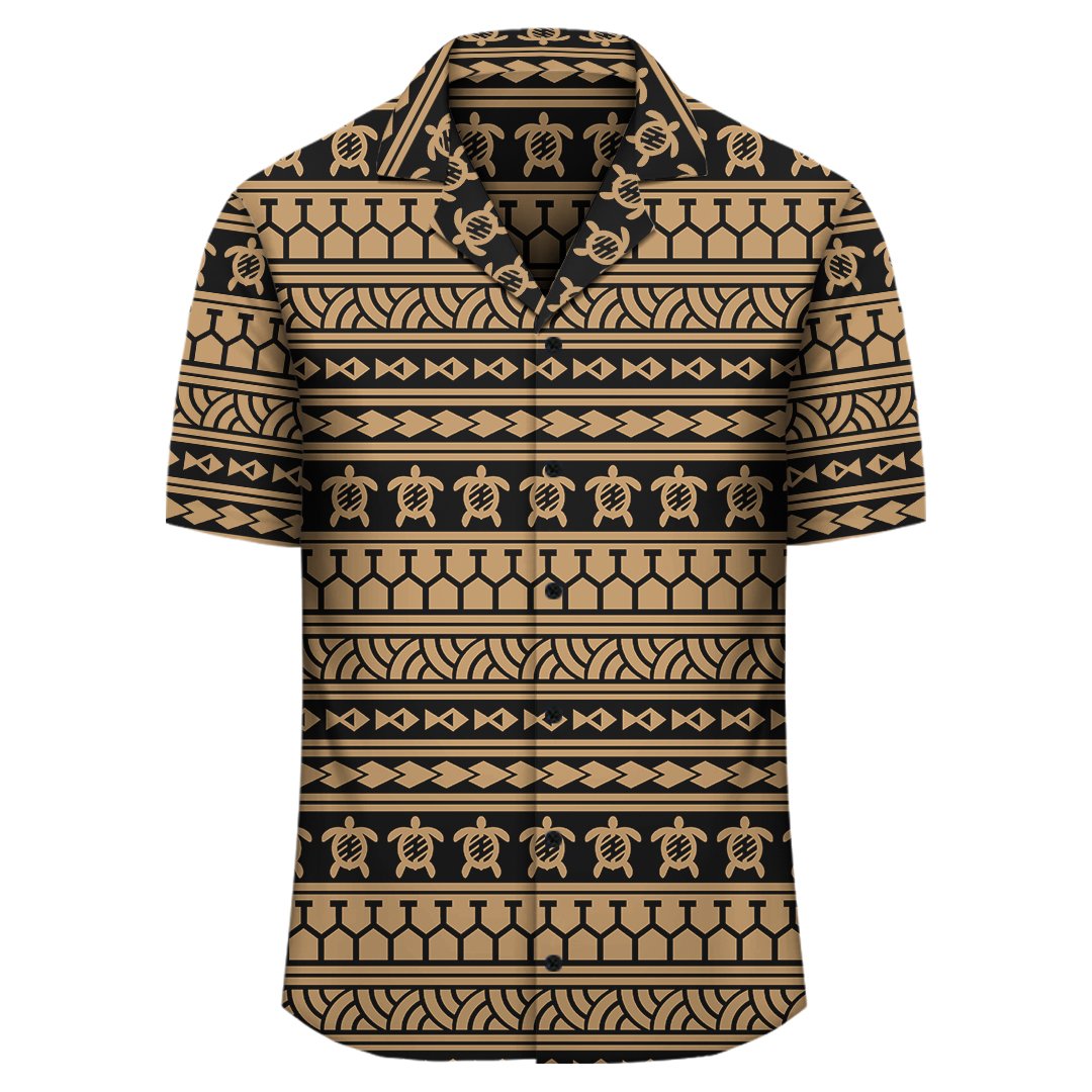 Polynesian Tattoo Tribal Gold Hawaiian Shirt - Polynesian Pride