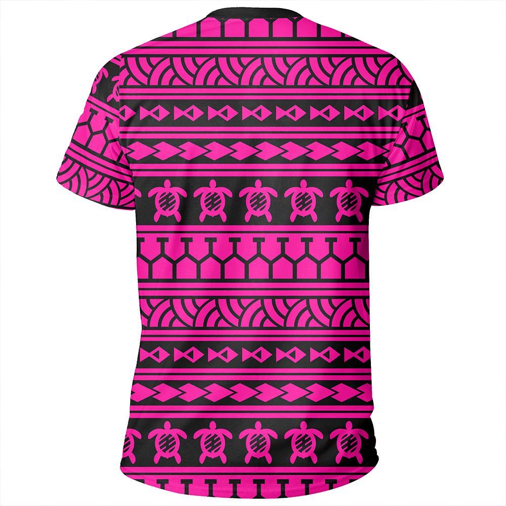 Polynesian Tattoo Tribal Pink T Shirt - Polynesian Pride