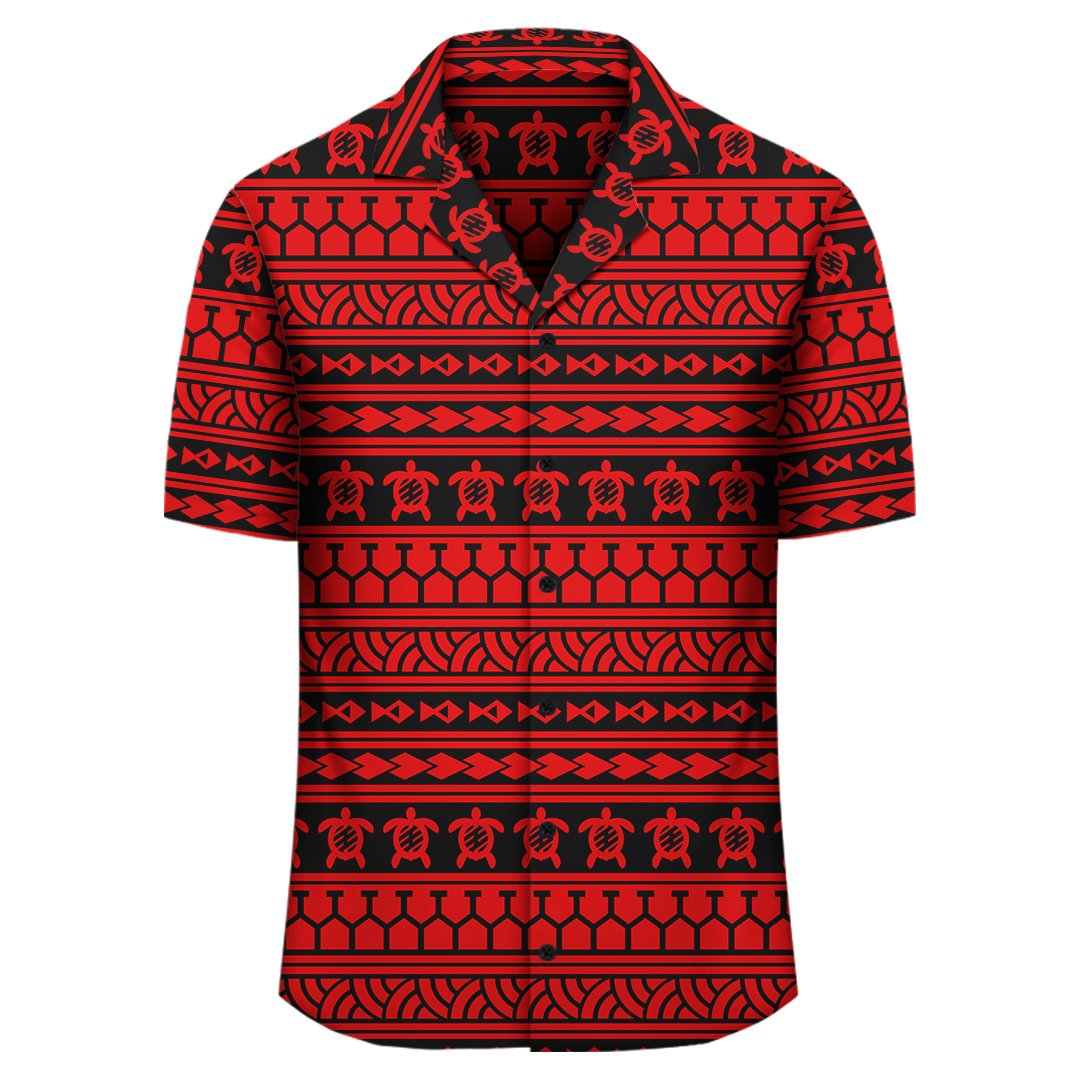 Polynesian Tattoo Tribal Red Hawaiian Shirt - Polynesian Pride