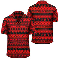 Polynesian Tattoo Tribal Red Hawaiian Shirt Unisex Black - Polynesian Pride