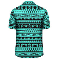 Polynesian Tattoo Tribal Turquoise Hawaiian Shirt - Polynesian Pride