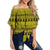 Polynesian Tattoo Tribal Yellow Hawaii Women's Off Shoulder Wrap Waist Top Yellow Female - Polynesian Pride