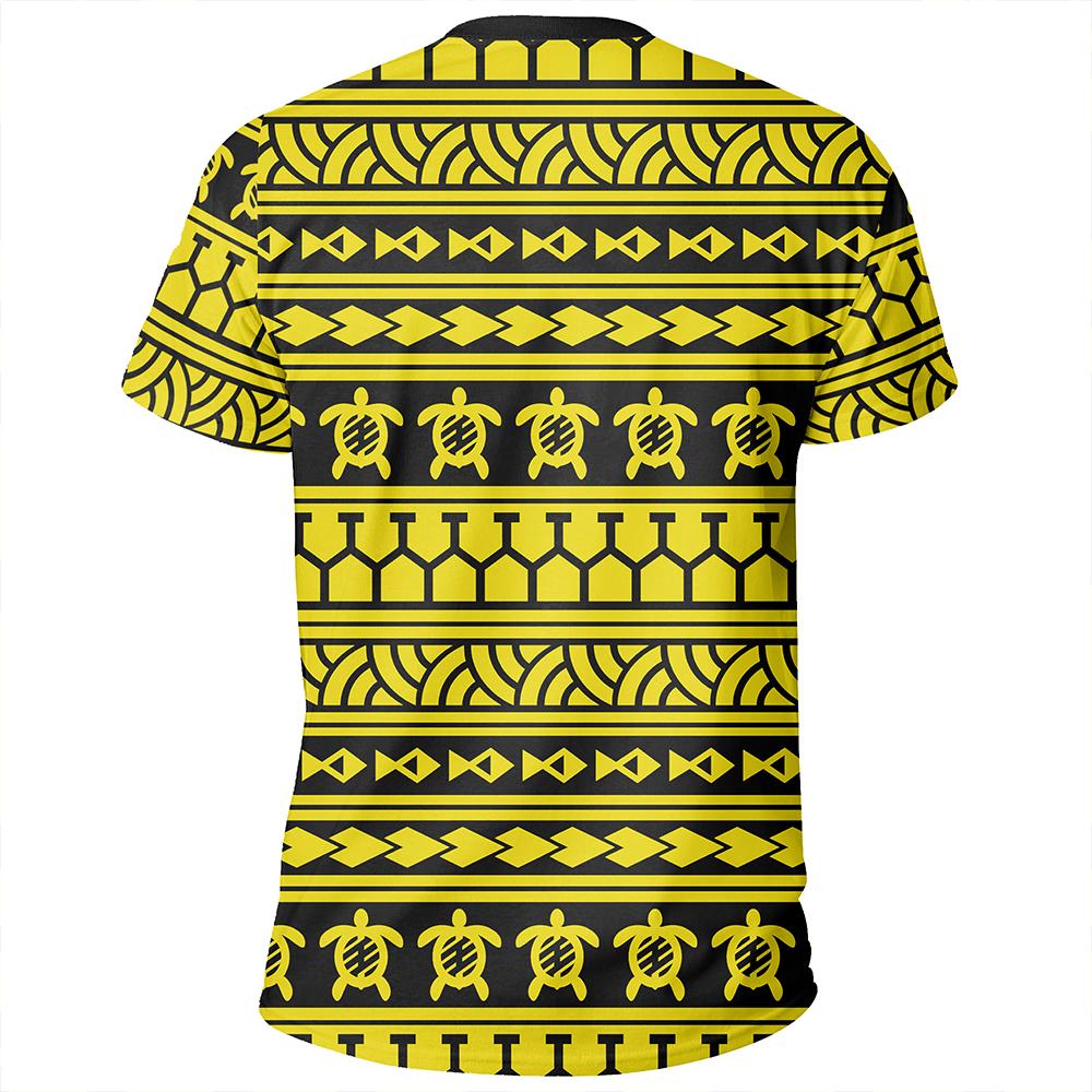 Polynesian Tattoo Tribal Yellow T Shirt - Polynesian Pride